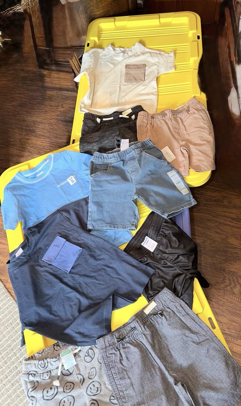 NWT Lot Of 9 Boys Sz 4T Qty 3 Garanimal Tops & Qty 6 Shorts New