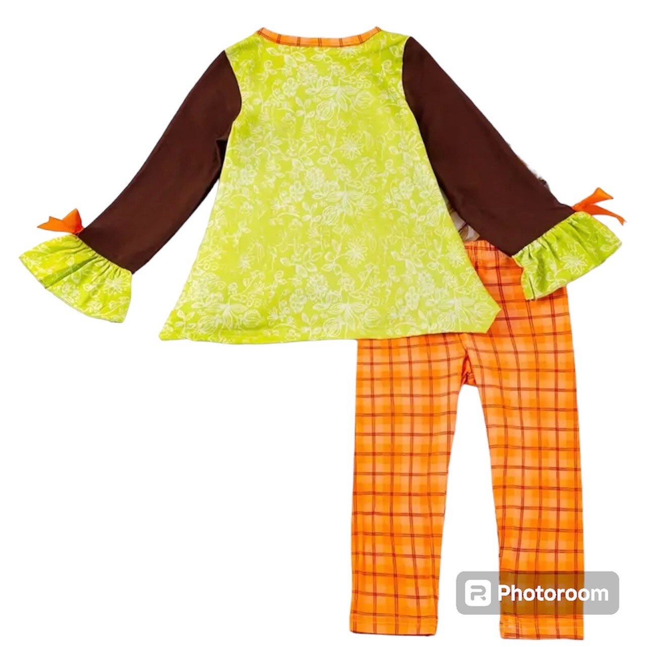 New Boutique Girls Long Sleeve Tunic Gingham Pants Halloween Thanksgiving Outfit