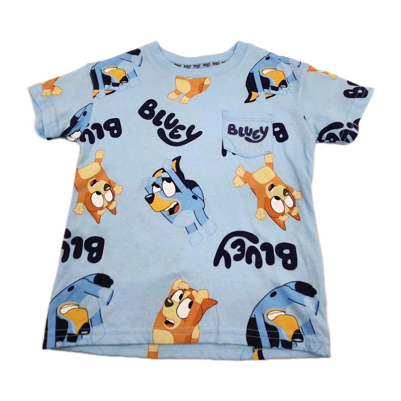 Bluey Two Piece Short Set Graphic Print Embroidered Logo 3T New With Tags