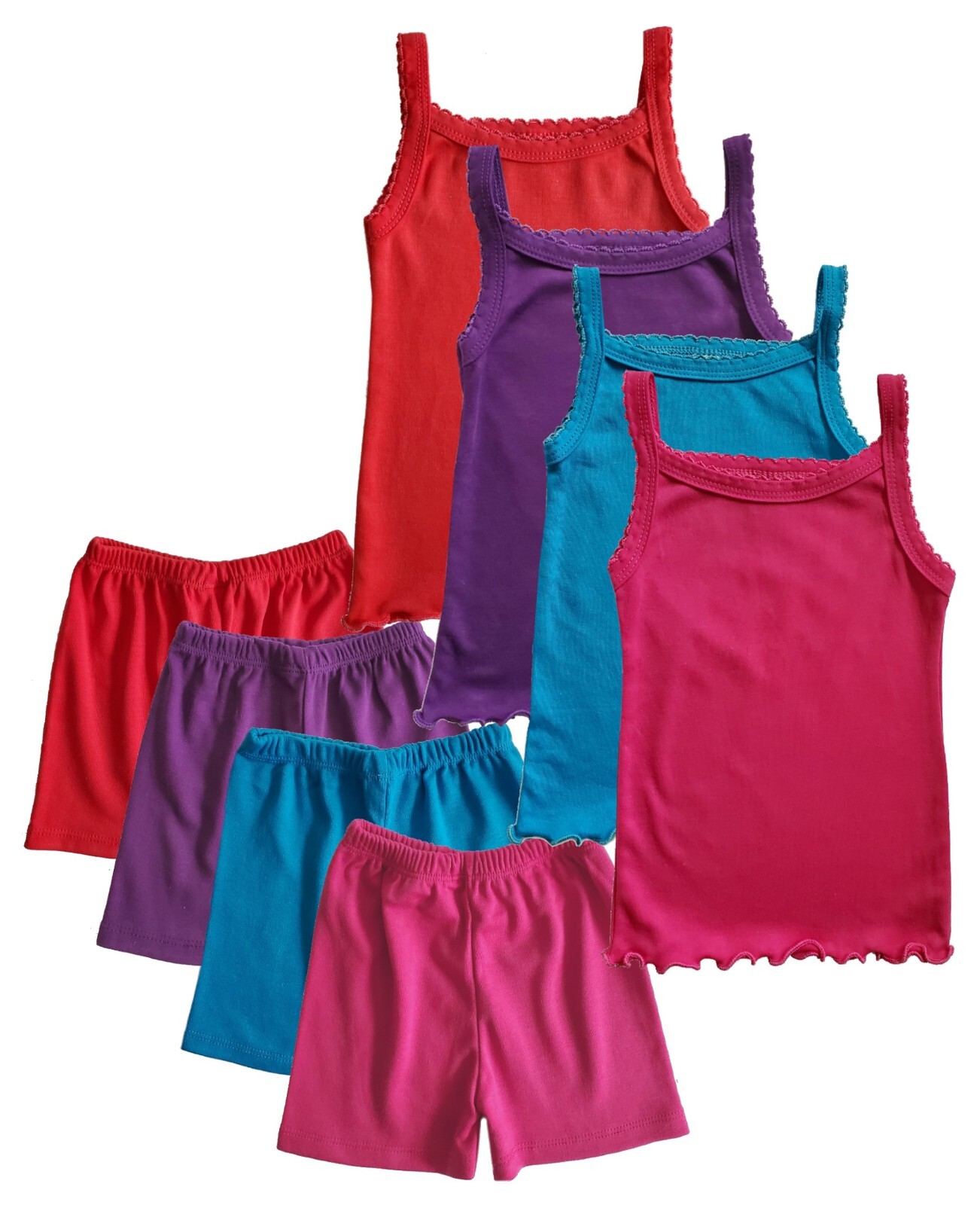Toddler Girls Outfit Sleepwear Tank Top and Shorts Set Baby Cotton Undershirt