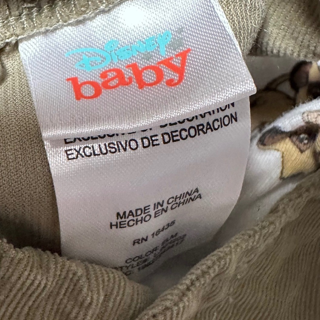 Disney Baby Lion King Simba Corduroy Overalls and Bodysuit Set 18M Green White