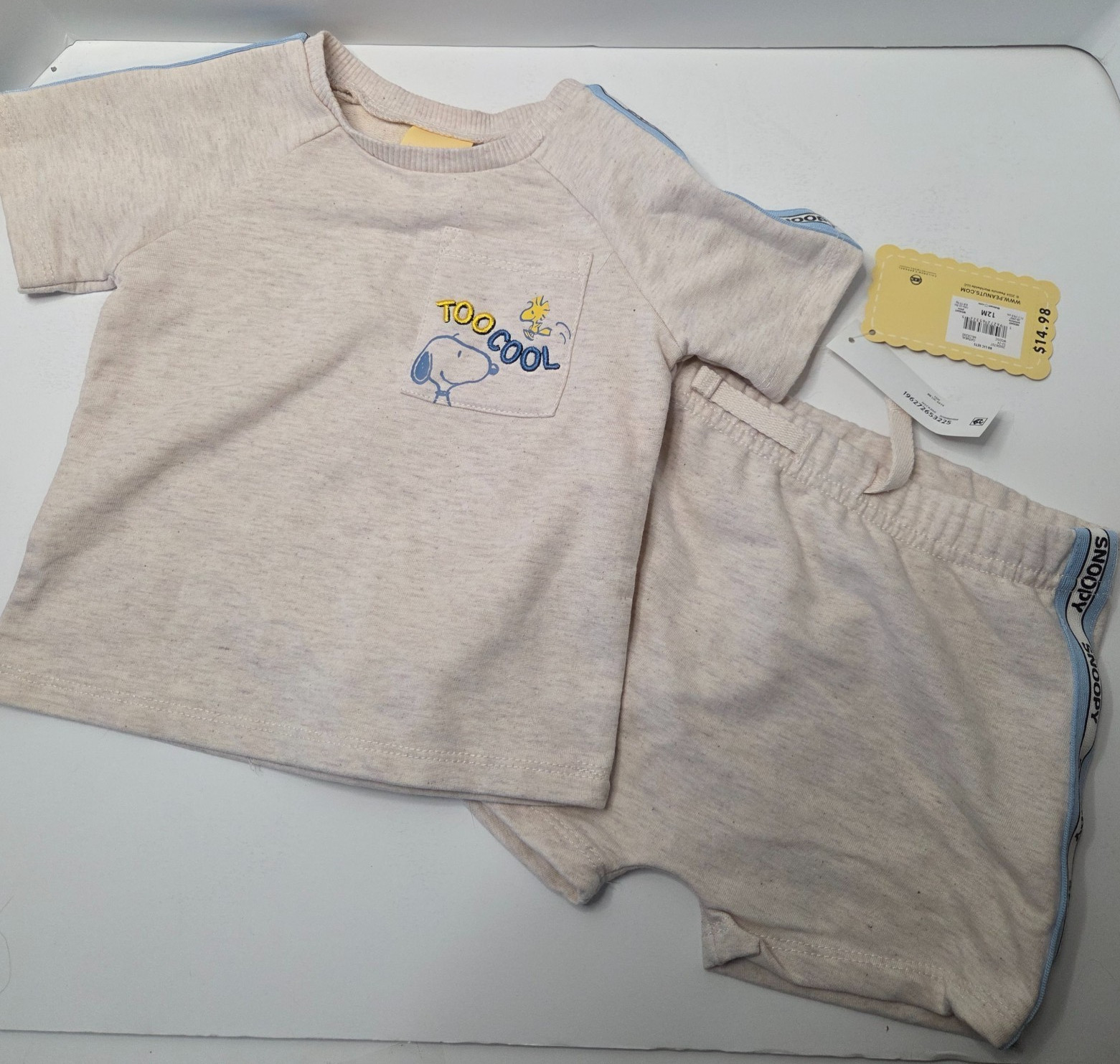 Peanuts Snoopy Two Piece short/t-shirt Outfit 12m