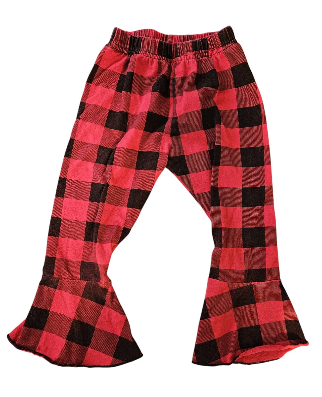Girls 2 pc Red & Black Checkered Set – Size 5-6 years (120)
