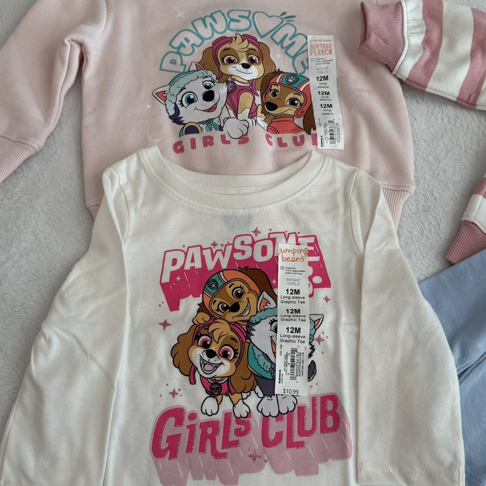 Baby Girl 12M Fall Winter Mixed Lot 26Pcs Disney Paw Patrol Hello Kitty NEW