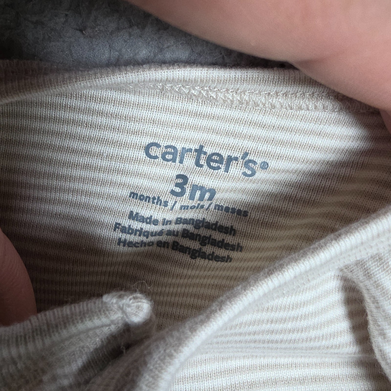 Carter’s Child of Mine Baby Unisex Sleeper Gown 2-Pack Size 3M Neutral Cotton