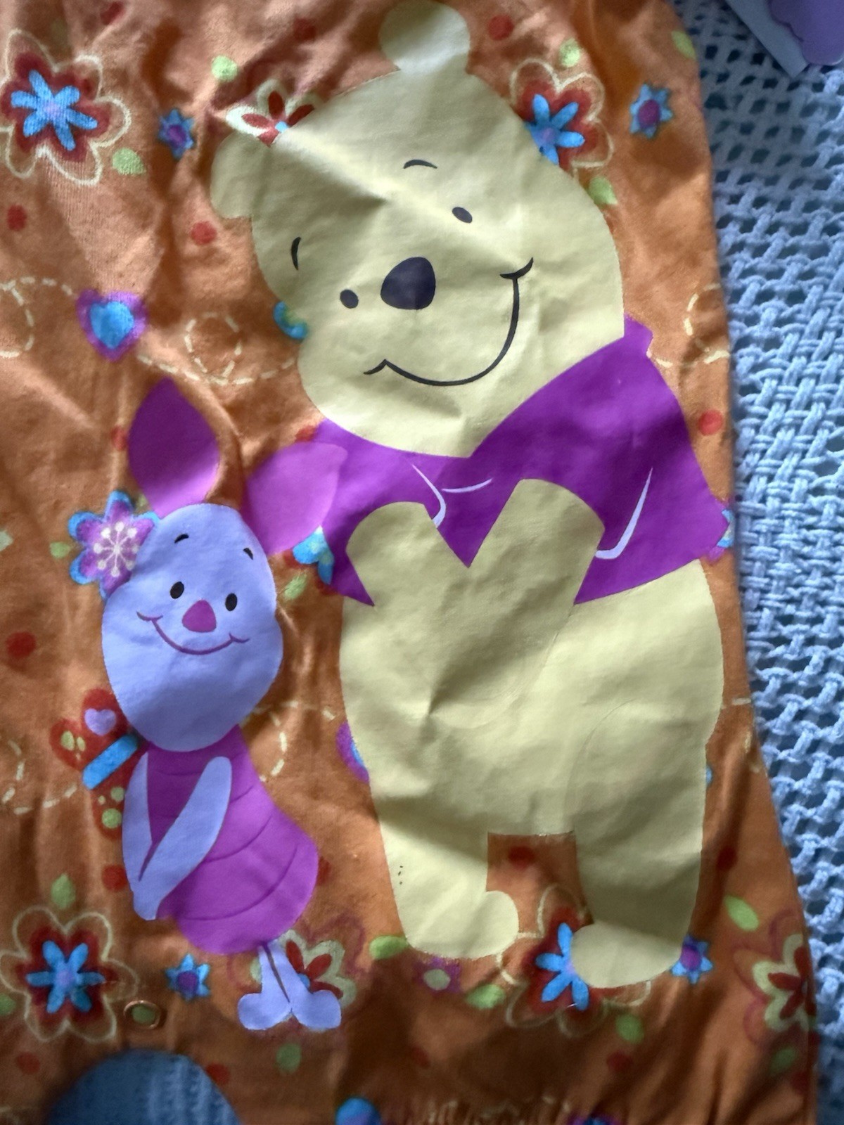 Disney Girls 6 Month 2 Piece Summer Set Orange Winnie The Pooh Cotton Piglet