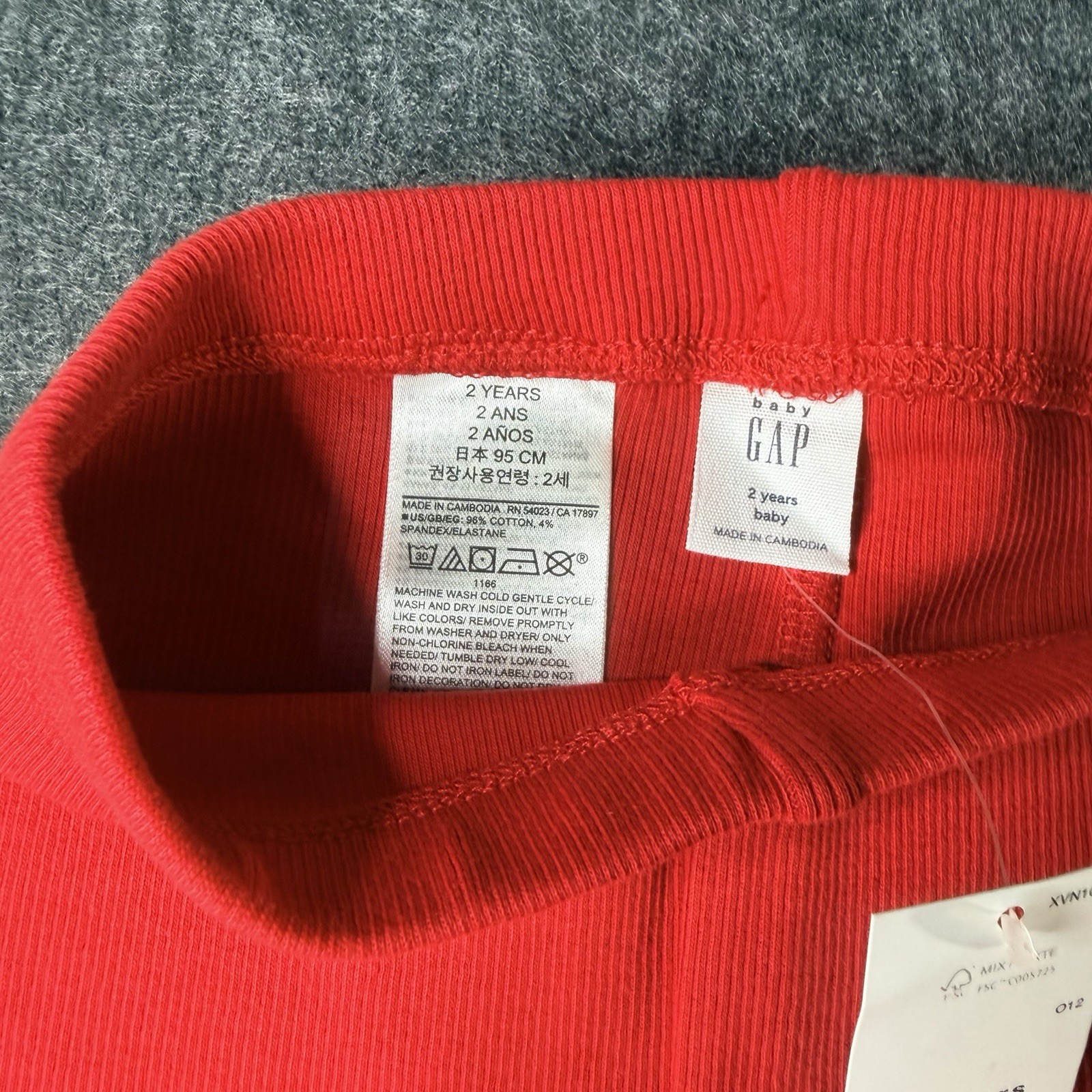 GAP Baby and Toddler Girls Sweatshirt and Pants Set Red Bow Logo Size 2T