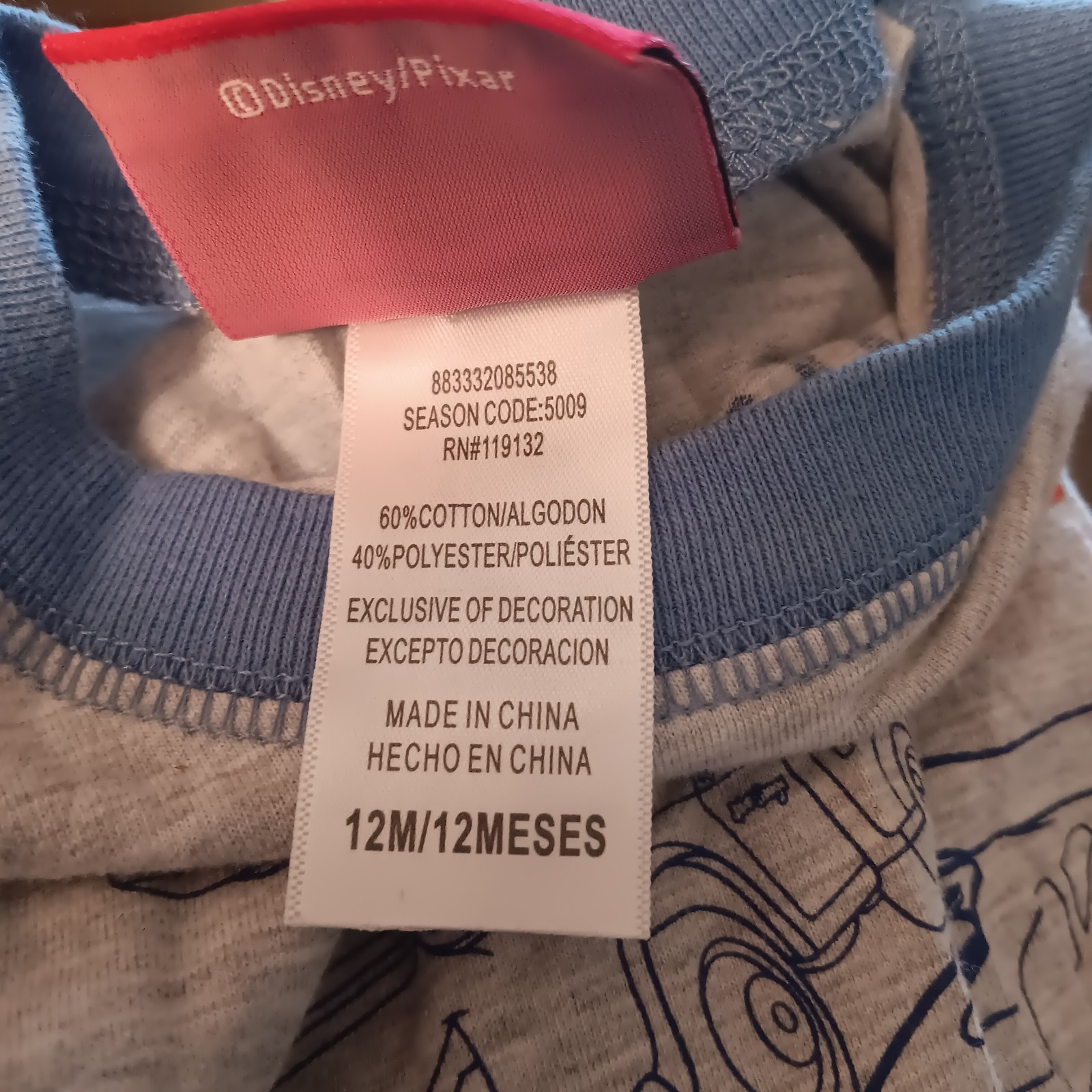 Disney Pixar Cars Lightning McQueen Vintage Denim Jean Jacket Pants Shirt 12 M