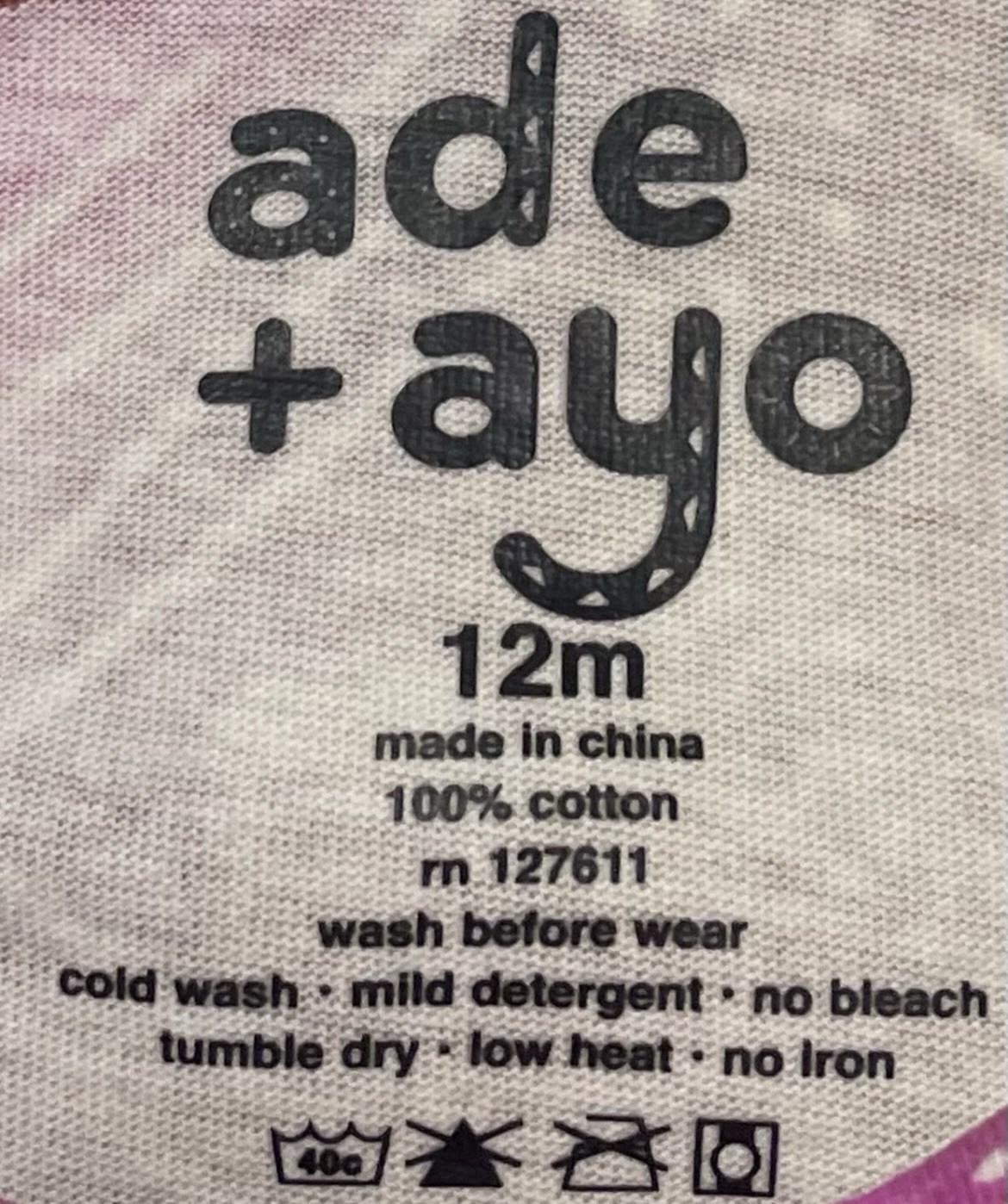 *Ade & Ayo Bodysuit Dress Hairband Flutter Sleeve Pinks Baby Girl Size 12m