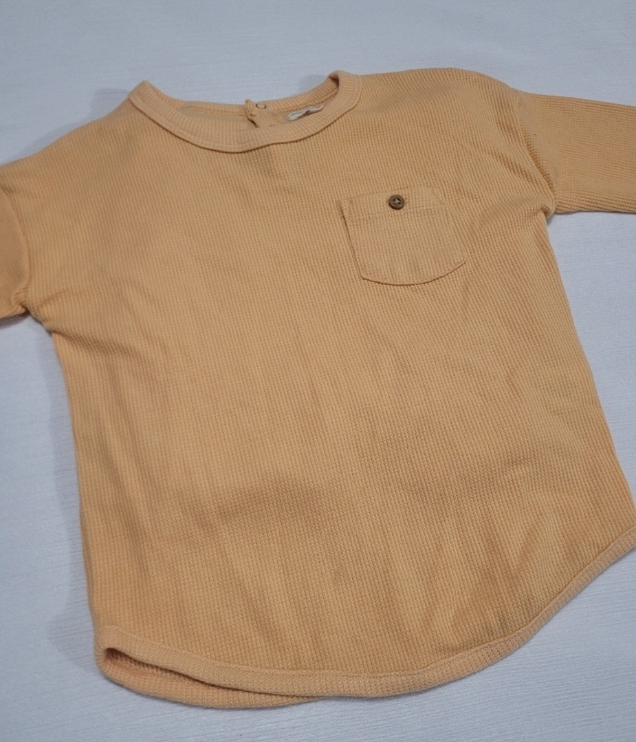 Grayson Collective Toddler Waffle Knit Long Sleeve Top & Bottom Set – Orange, 3T