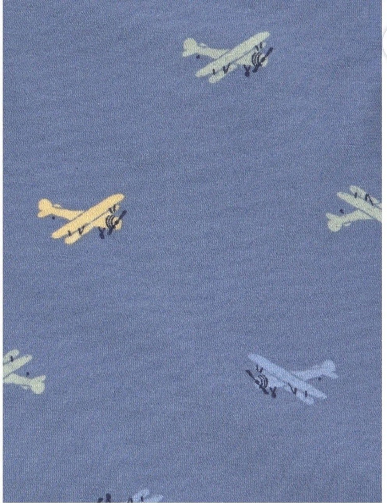 Preemie Baby Boys Blue 2 Piece “Planes” Long Sleeve Top & Pants Set
