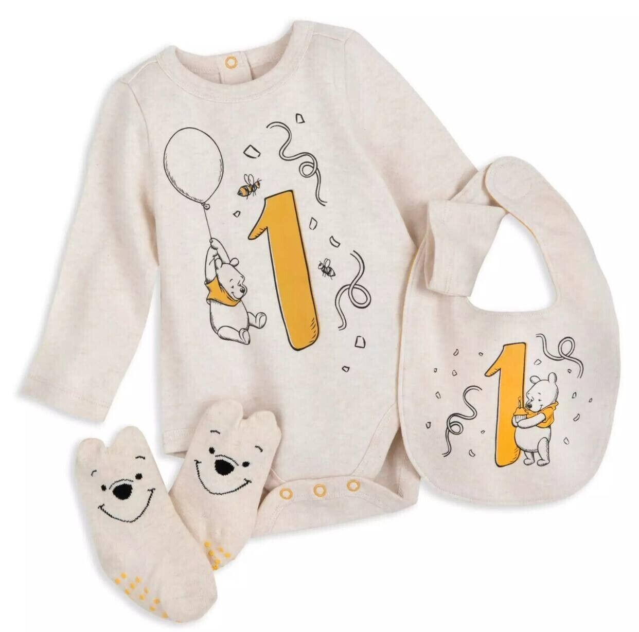 Disney Parks Winnie the Pooh Layette Set for First Birthday 9–12 Month Size NWT