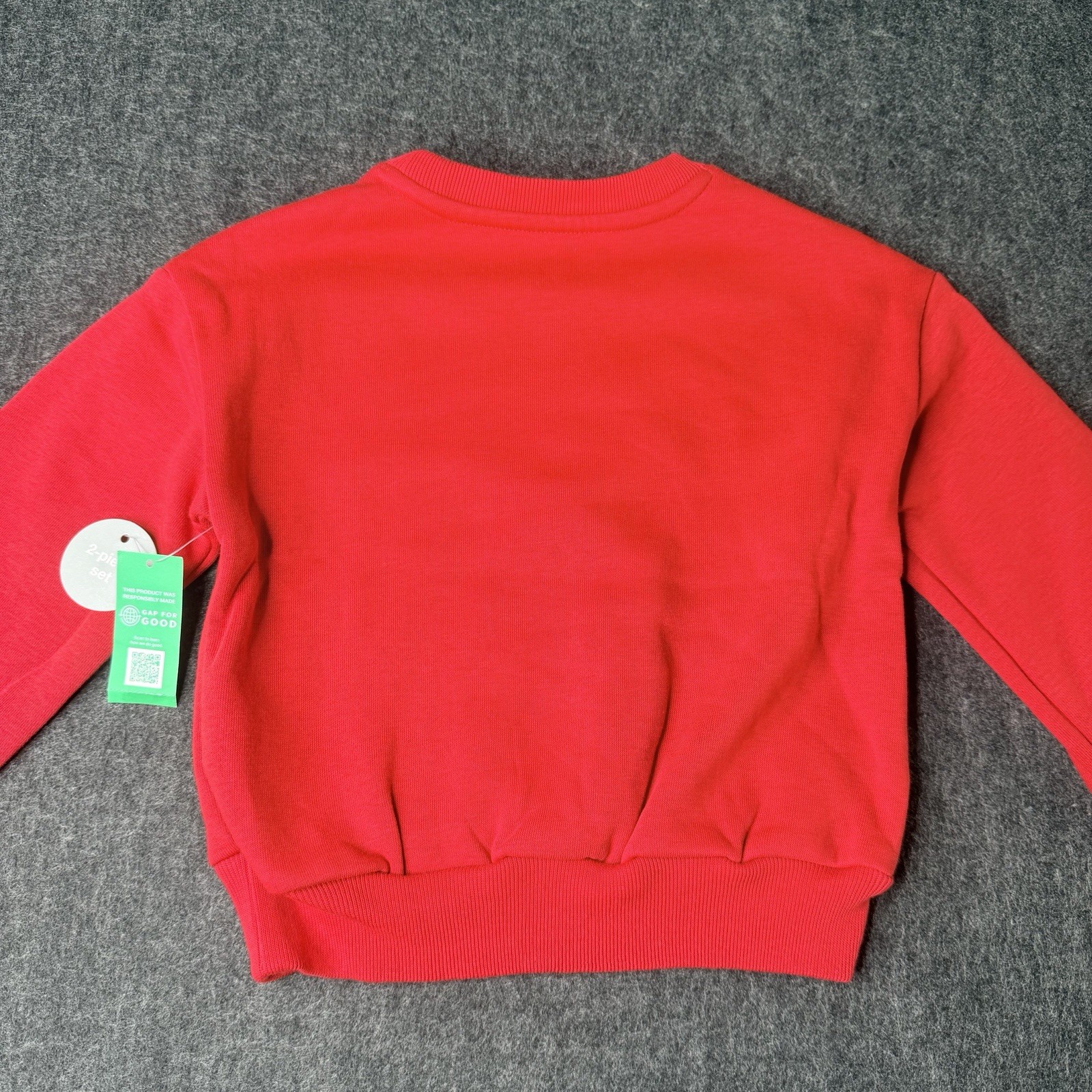 GAP Baby and Toddler Girls Sweatshirt and Pants Set Red Bow Logo Size 2T