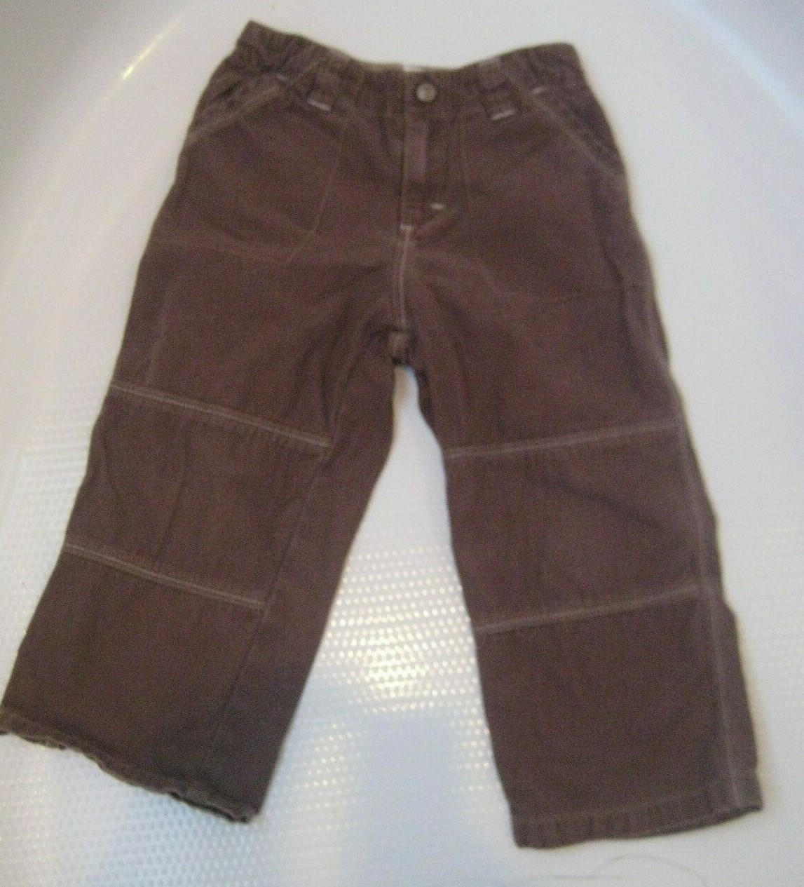 Vtg 2 pc Gymboree boys size 3T STOW AWAY Boat top & brown pants adjustable waist