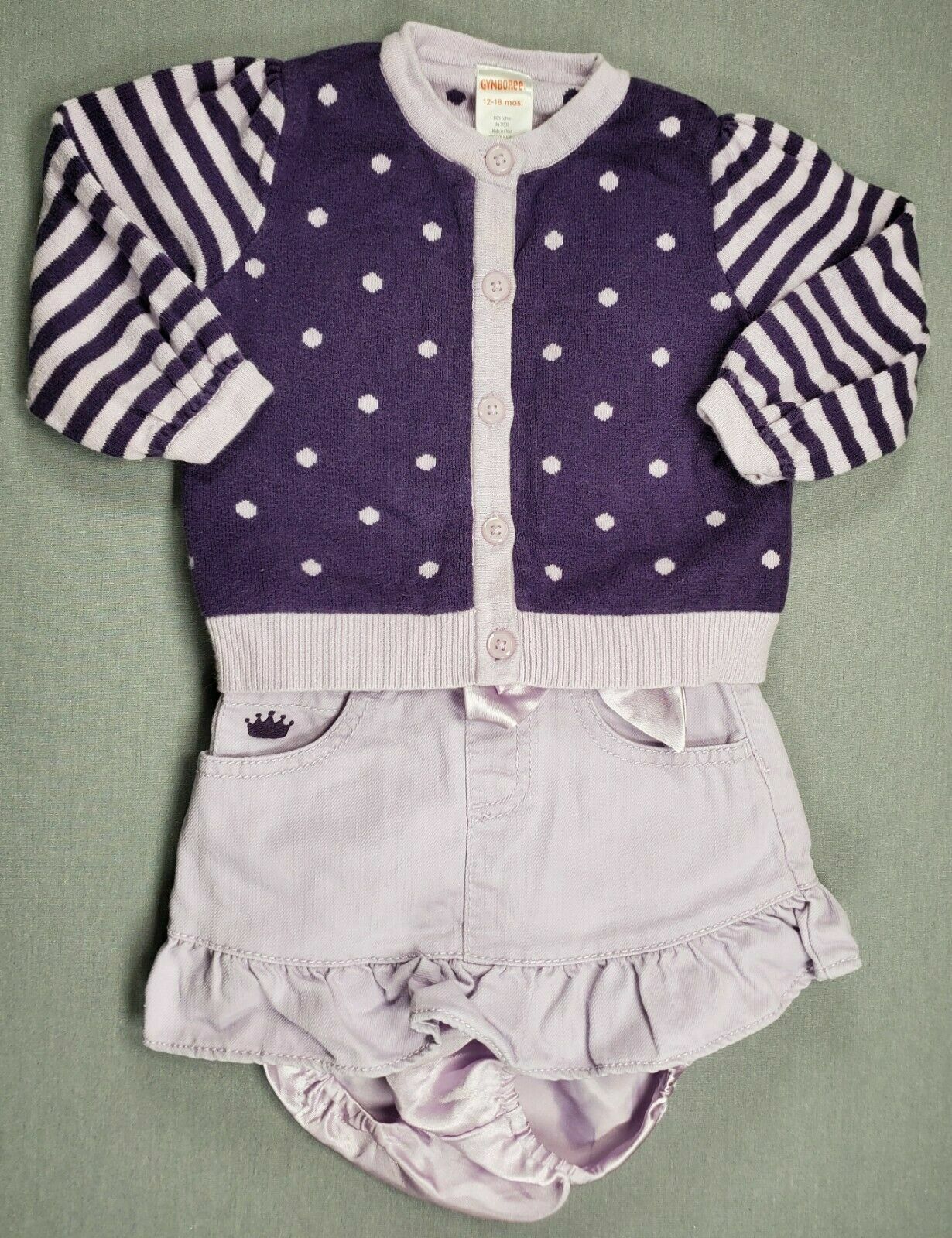 Baby Girl Clothes Gymboree 12-18 Month 3Pc Dance Team Sweater Skirt Outfit