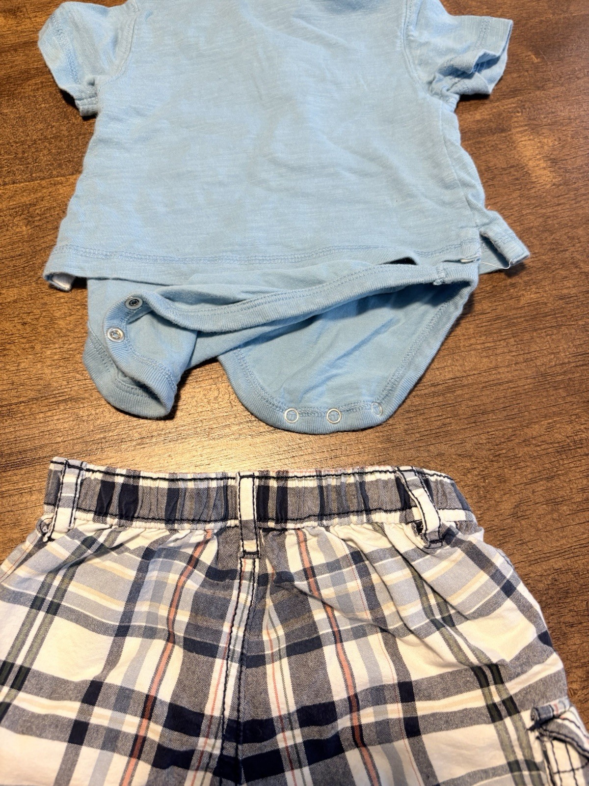 Boys 3-6 Month One Piece Football Theme Tee Combo & Shorts Set FREE SHIPPING