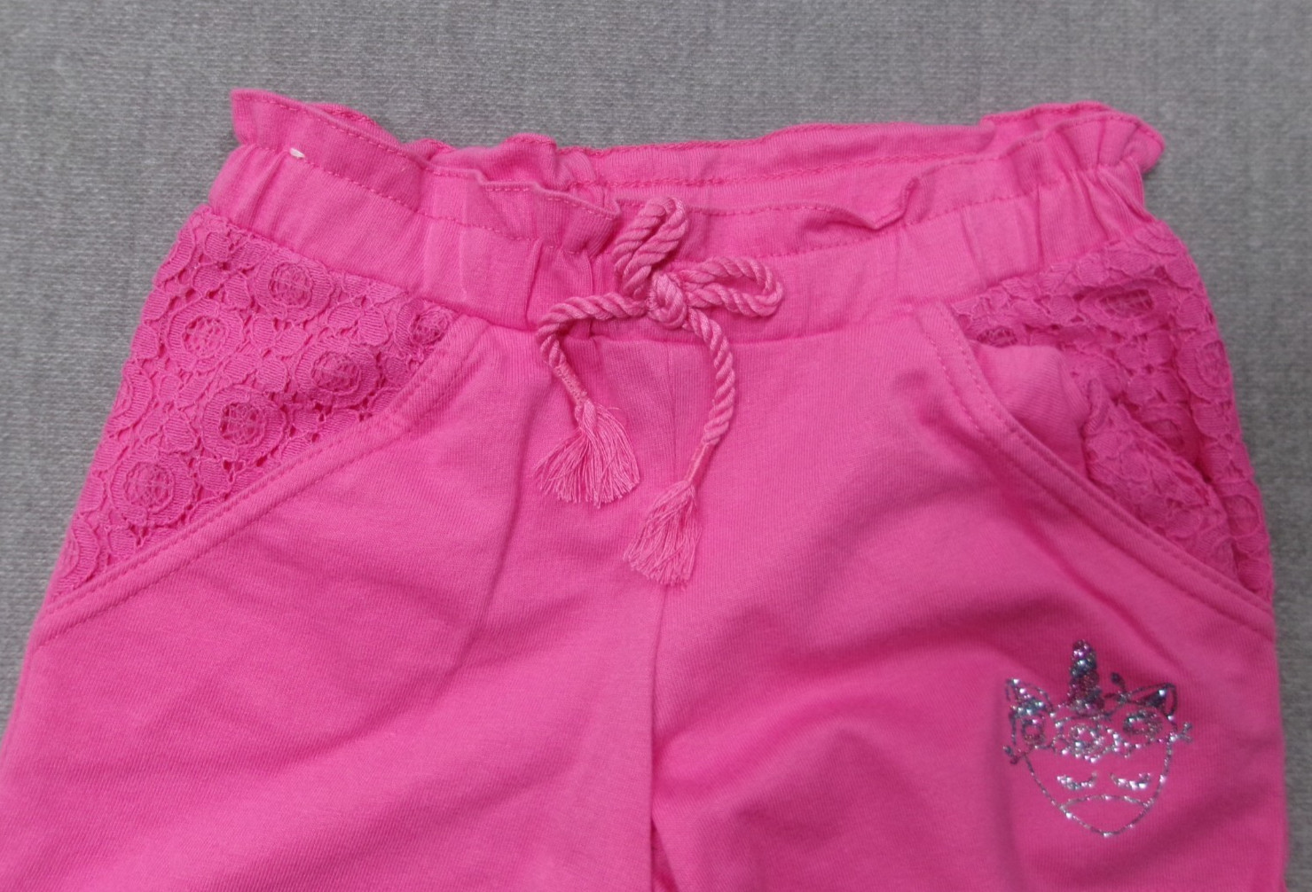 Short Set Unicorn Toddler Girl Size 4T Fruit OT Loom Garanimal Homemade Image