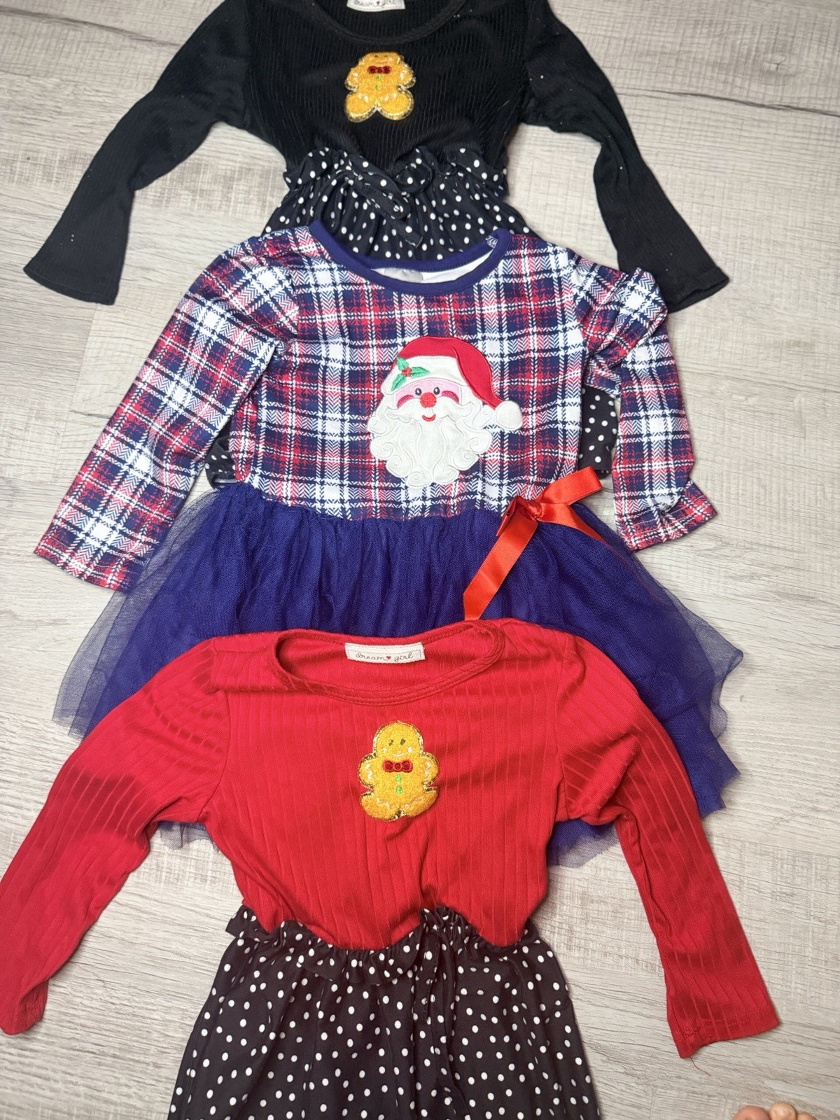 Christmas Outfit Bundle – 3 Dresses for 2-3 Year Olds Baby Girl