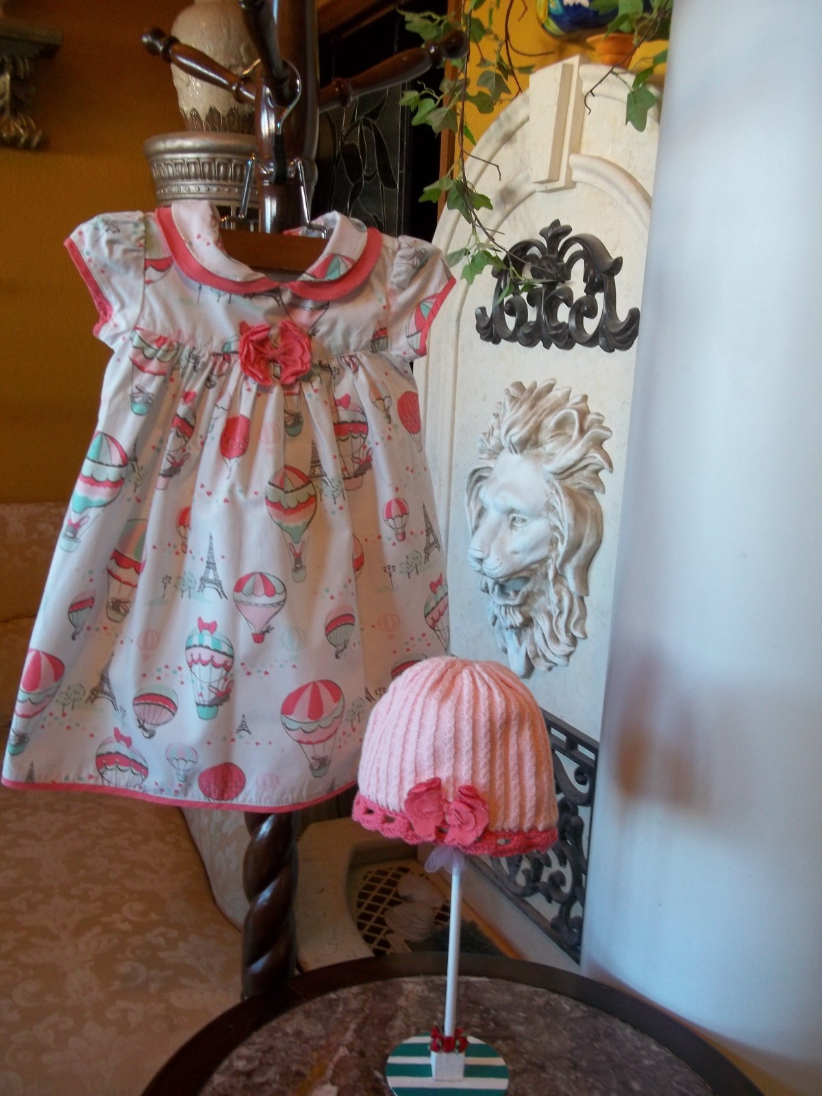 Gymboree 13 Petite Bunny full skirt peter pan collar dress bow sweater hat 18-24