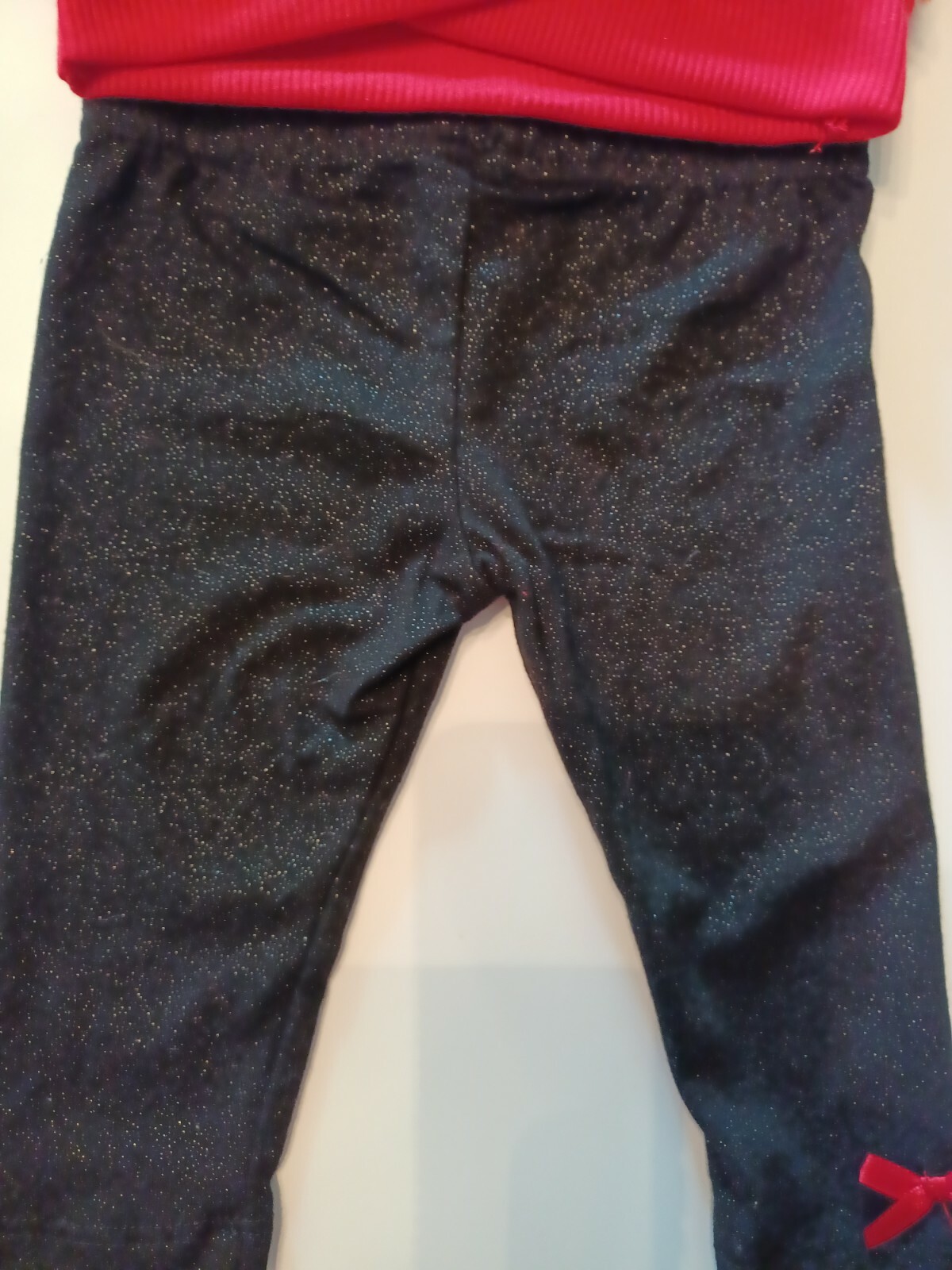 Nannette Kids Faux Fur Two Piece Set Size 0-3 month Red/Black
