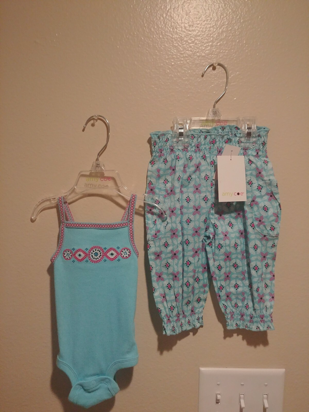 Baby Girls Clothes Set 3-6 Months Amy Coe Shirt and Pants Outfits