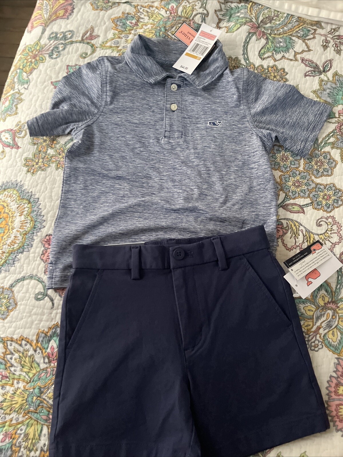 Vineyard vines toddler boys 3T outfit performance Shirt & Shorts NWZt