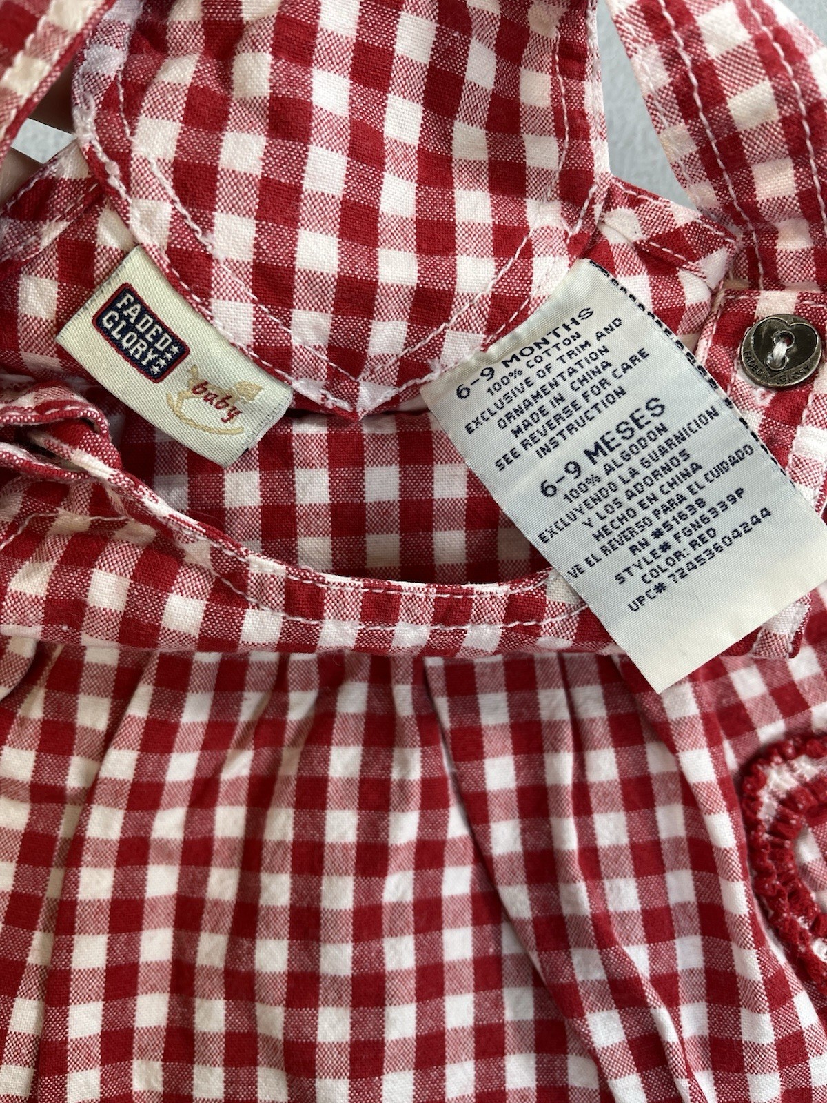 Vintage 90s Y2K Faded Glory 6-24 Months Girls Dresses & Shirts Lot Of 6 Bundle