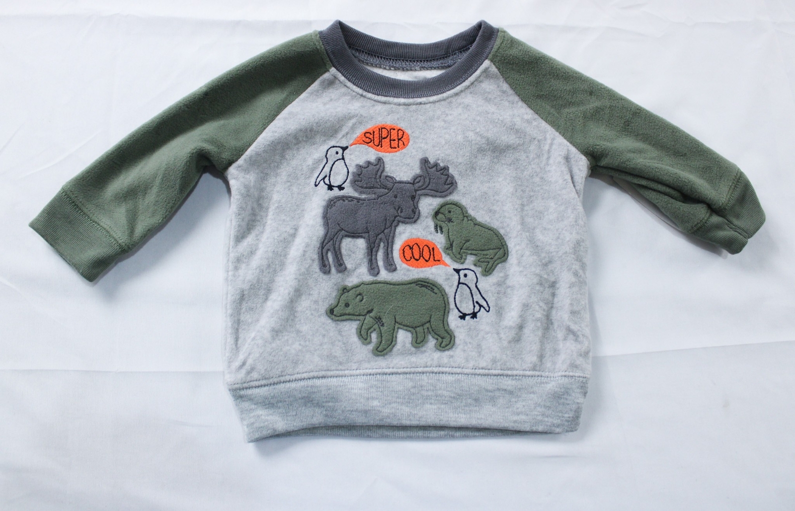 Carter’s Child Of Mine Unisex Baby’s Animal Print Sweat Suit Set EJ2 Size 0-3M