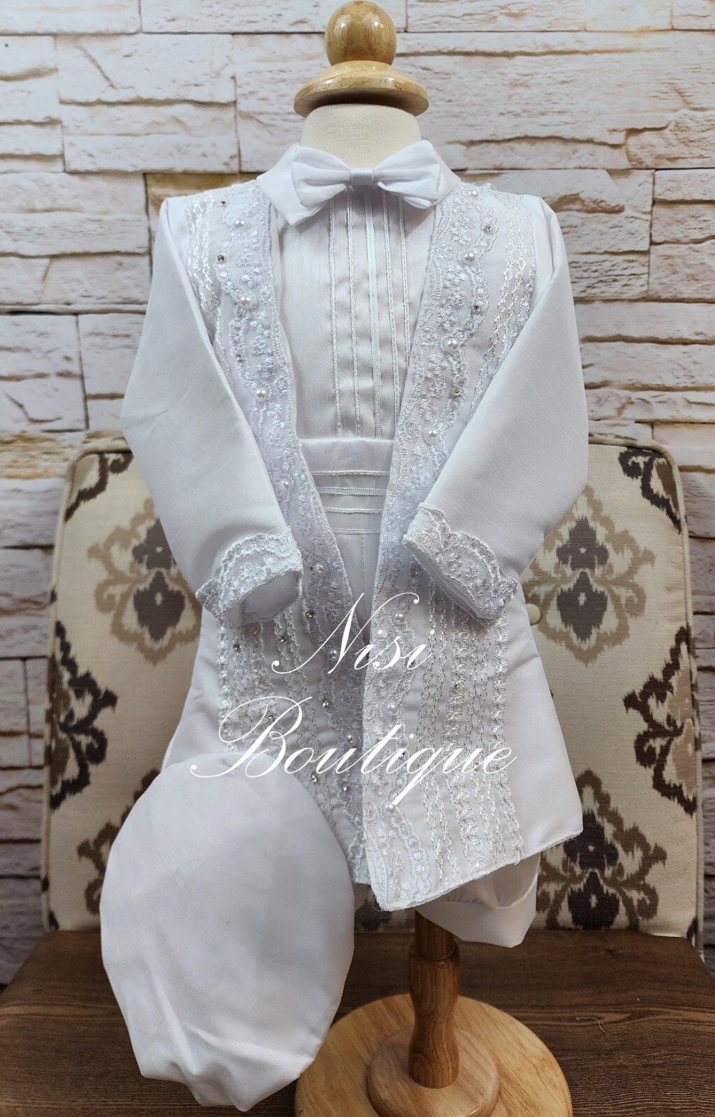 Baby Boy Christening Outfit, White, Blessing or Baptism Traje, Modelo Español