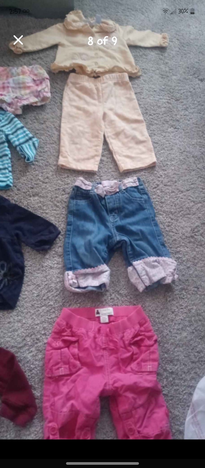 Baby Girl 12-18 Month Clothing Lot of 25 Pieces Assorted Items And Colors.