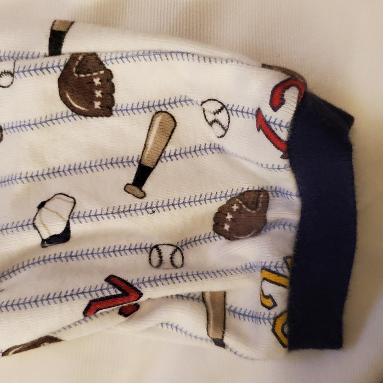 Baby Boy New Vintage Gymboree 3t Baseball Sports Zip Up Footless Pjs