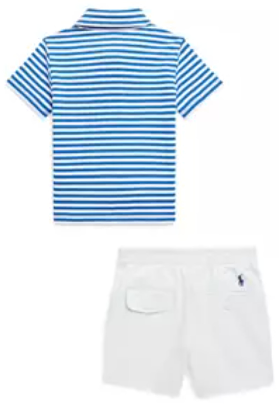 Ralph Lauren L44415 Baby Boys Blue Jersey Polo Shirt & Chino Short Set Size 3M