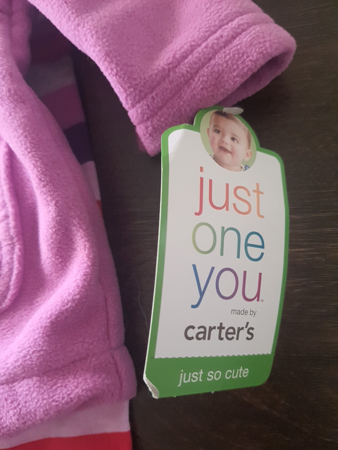 Carters’s NWT Baby Girl Set Purple Fleece Jacket, Pants, Hearts Bodysuit 3 M New