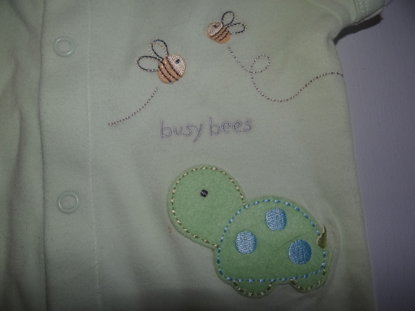 2 NEW Vintage Carter’s creeper one piece lot sz 6 mo turtle busy bee boy’s sweet