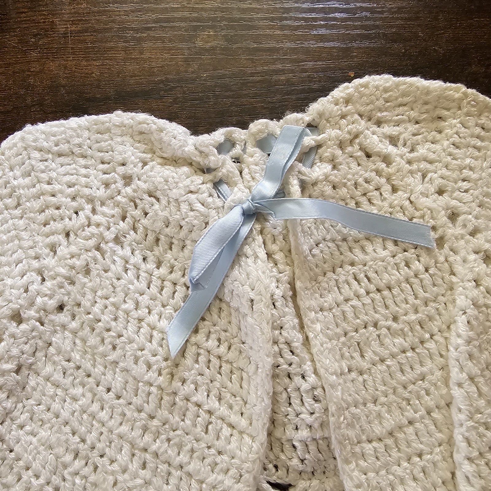 Vtg- Handmade Crocheted Baby Infant Clothes & Sweater – See Pics For Measurement