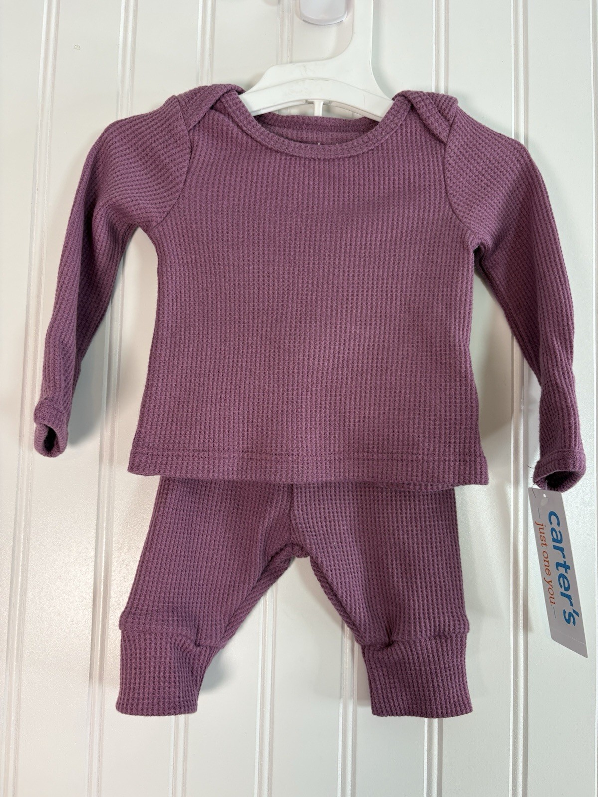 Carter’s Just One You Baby Girls’ 2-piece Thermal Set Purple NB 3M 6M 9M 12M 18M