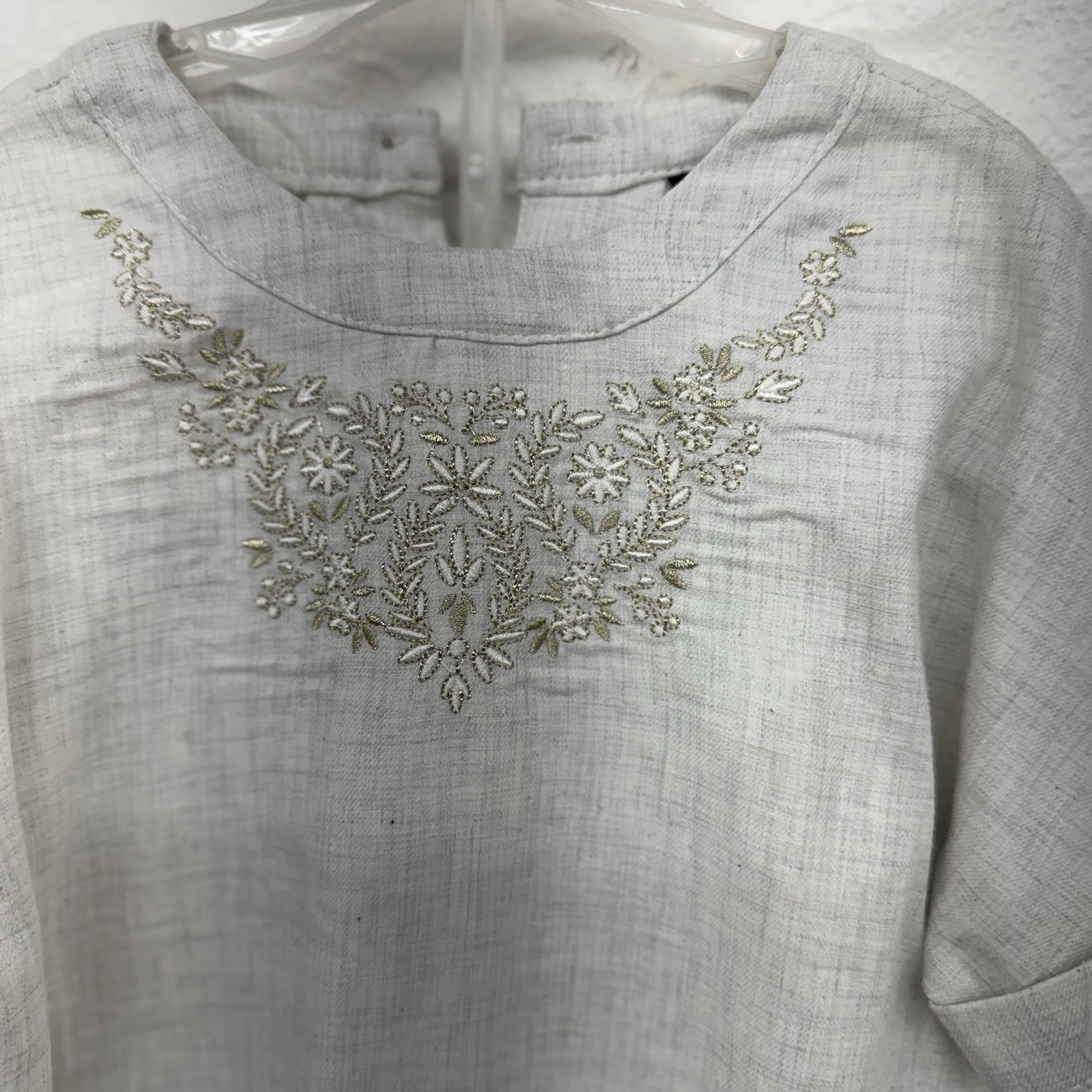 Cynthia Rowy Pant Suit Toddle 2T Dressy Leggins And Linen Look Top Embrodery
