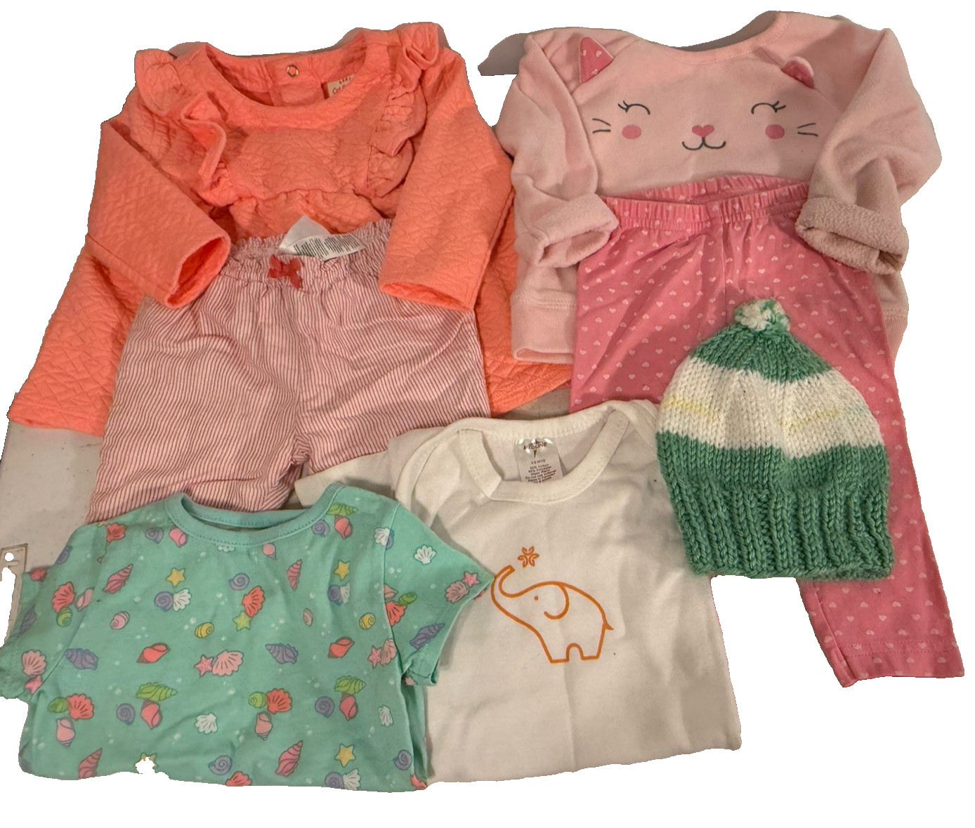 Baby Girls 3 Month 7 Piece Clothing Lot Mix And Match Outfits