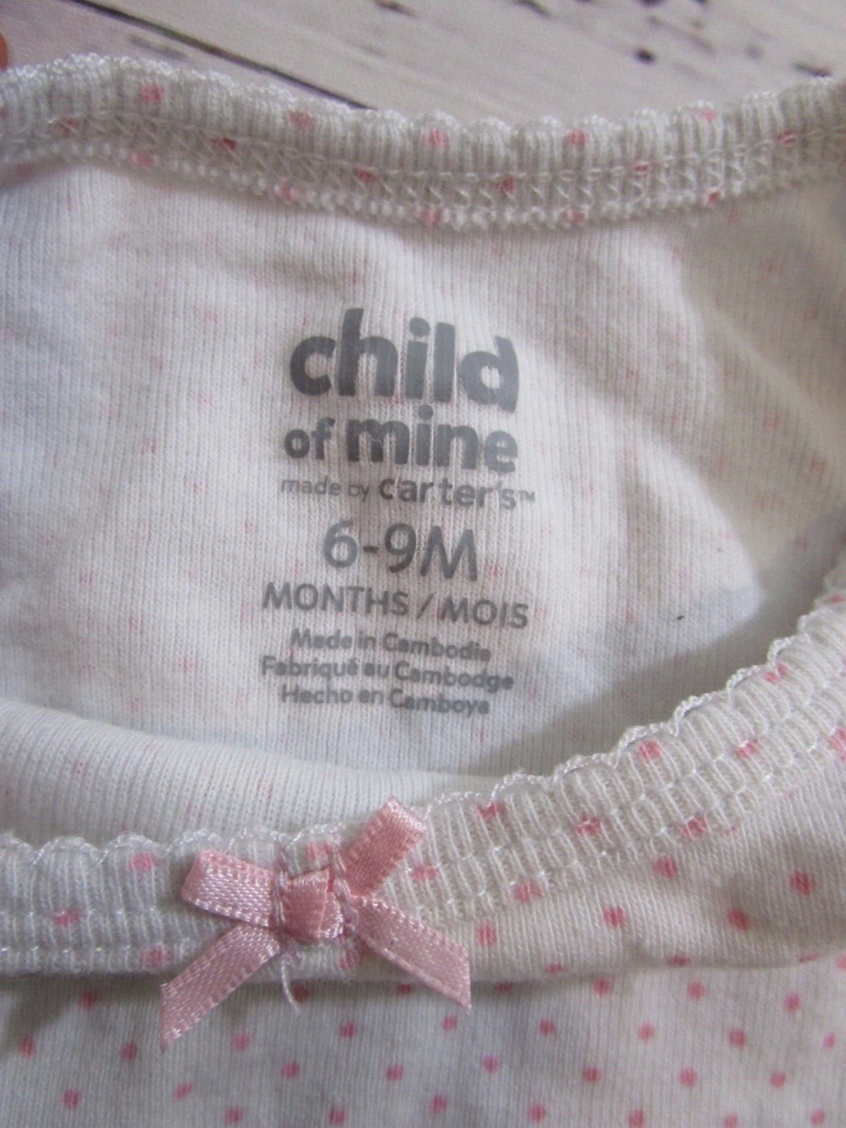 Lot Of 6 Child Of Mine By Carter’s Baby Sleepers One Pieces Size Newborn To 9M