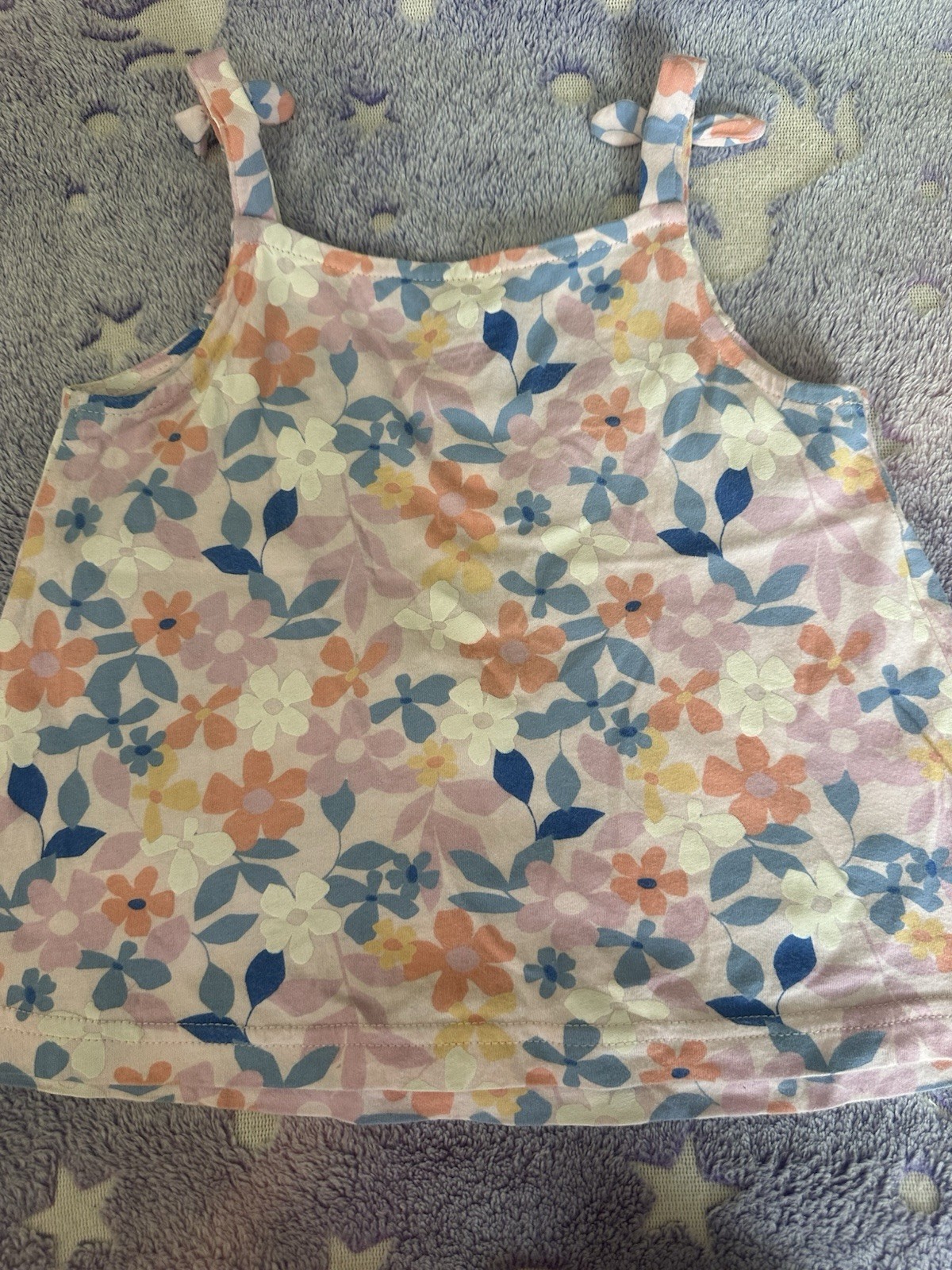 Carter’s Baby Girl 2-Pc Floral Set 24 Months – Tie Strap Tank Top & Bloomers
