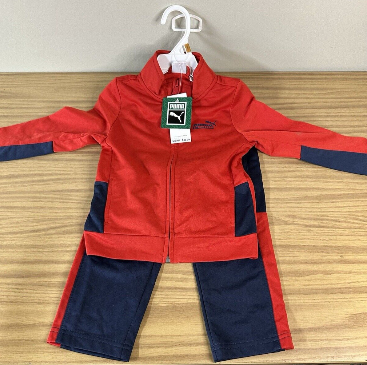 NWT Puma Jacket and Pants Set Red and Blue Size 3T New with Tags
