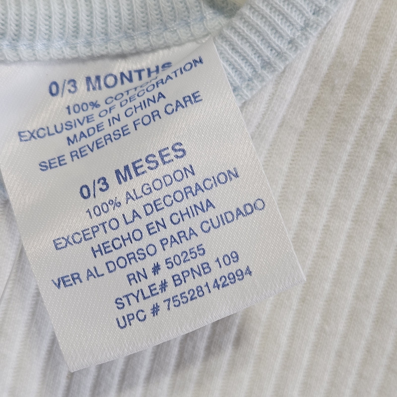 Vintage Peter Rabbit Blue Two Piece Summer Outfit 0 – 3 Months Bunny Stripe NOS