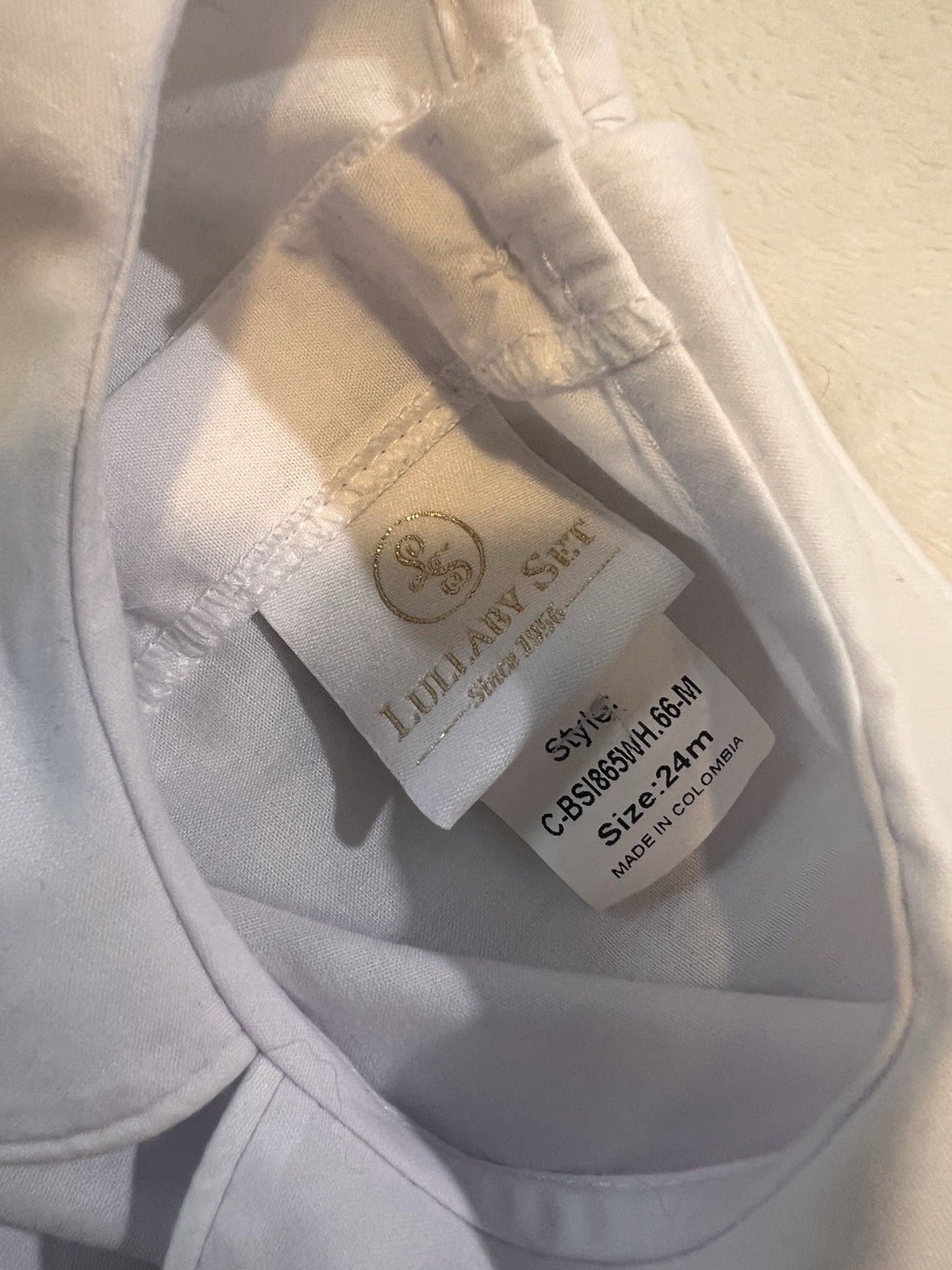 lullaby set Sibley Shirt White 24 Months Preppy Collard