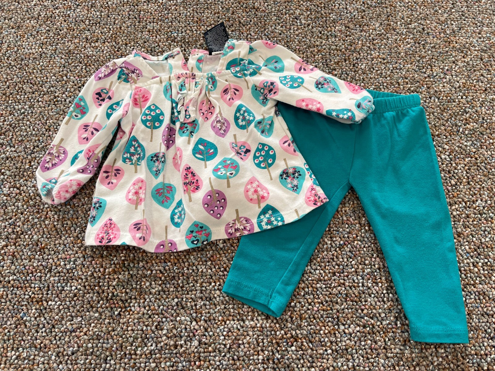 Faded Glory Girls Trees Outfit 3-6M