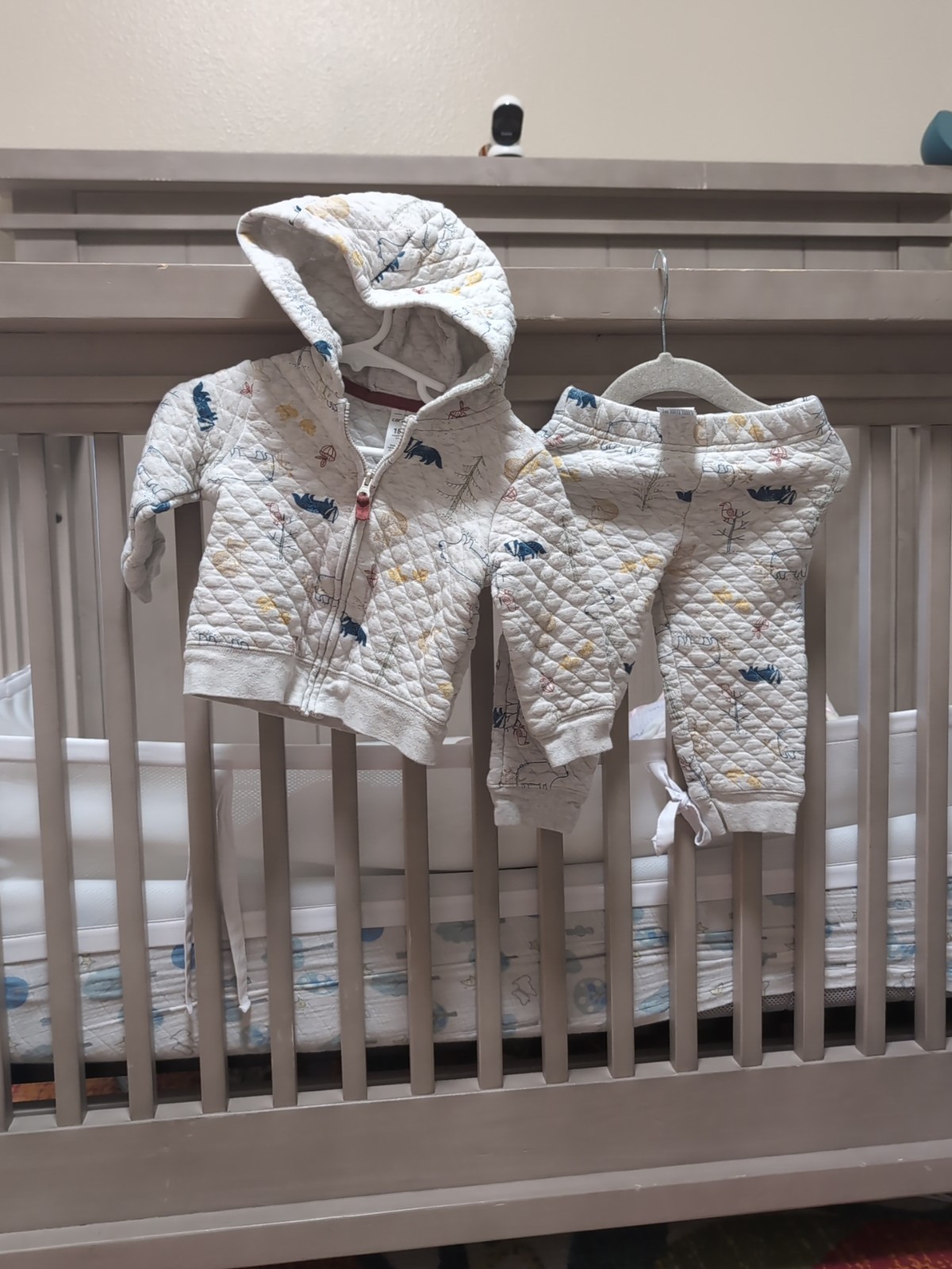 Carters Ribbed 2 Piece Bear Fox Set Super Soft Lounge Outfit 18 Months