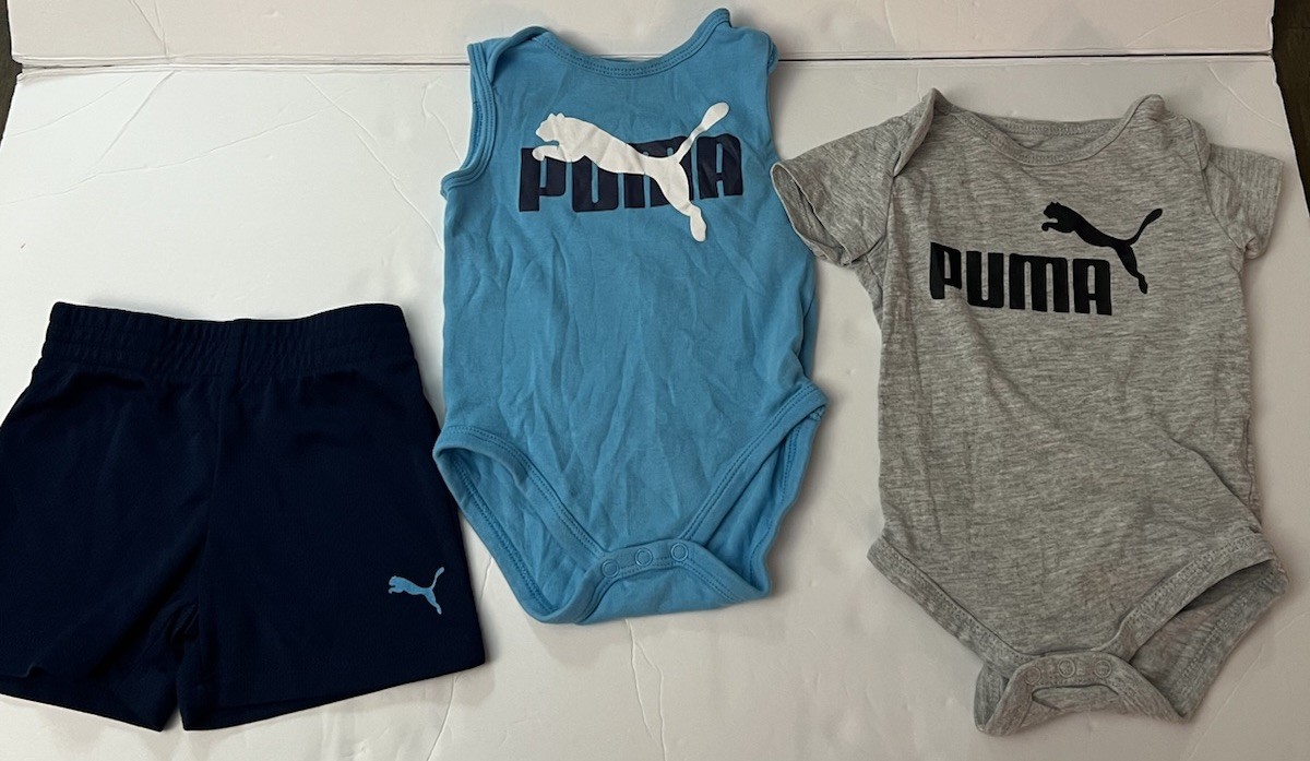 Puma Baby Boys 10 Piece Lot Size 0-3 Months Variety Colors