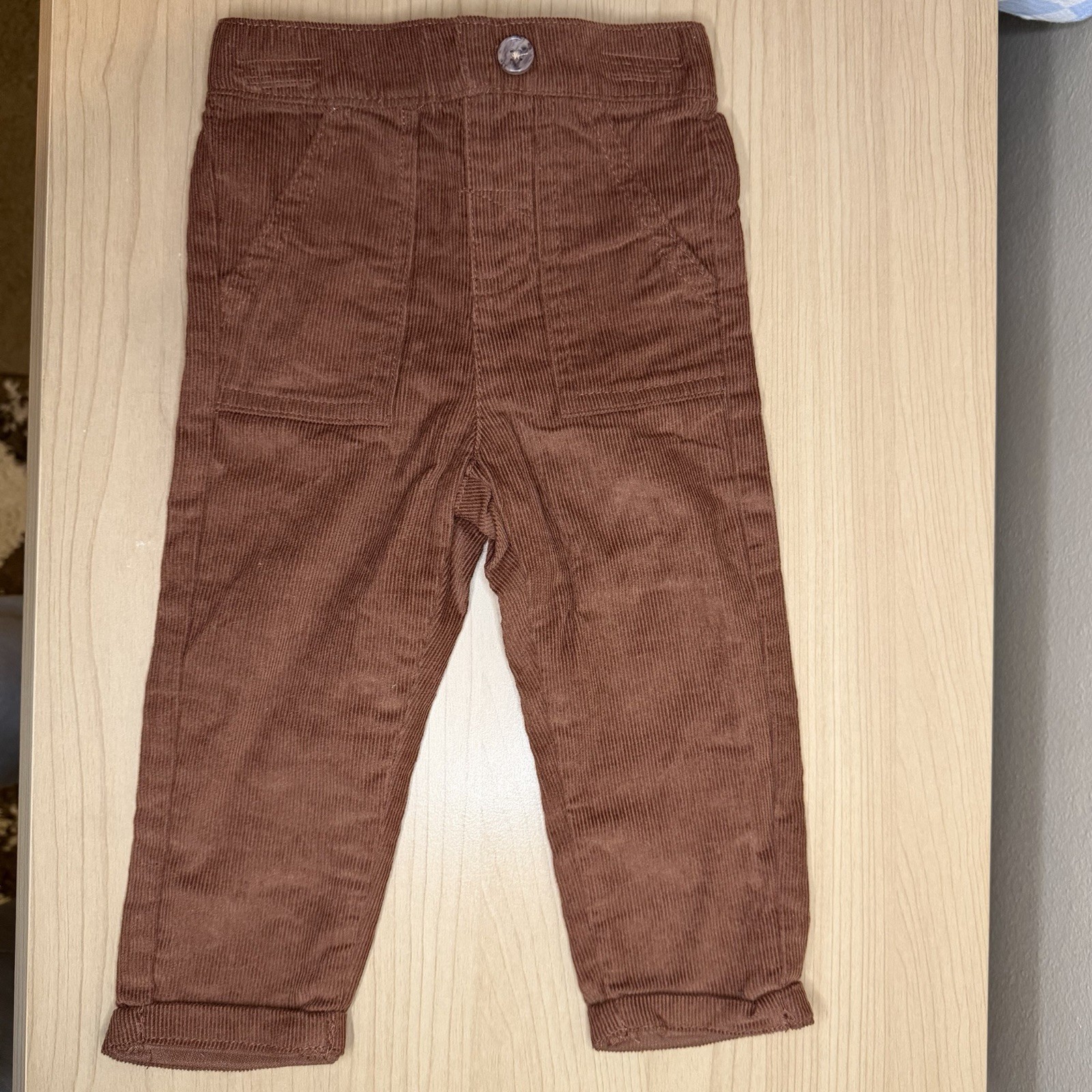 NWOT 3 Piece Little Lad Boys Vest/Shirt/Pants 9-12Mo Blue Tan Maroon