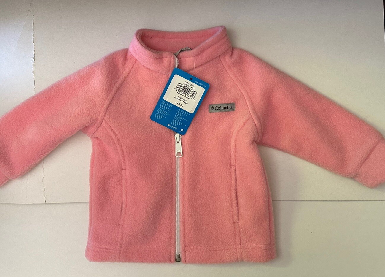 Girls COLUMBIA Pink Zip Up Berry Ranch Fleece Jacket Infant 6-12M NEW NWT