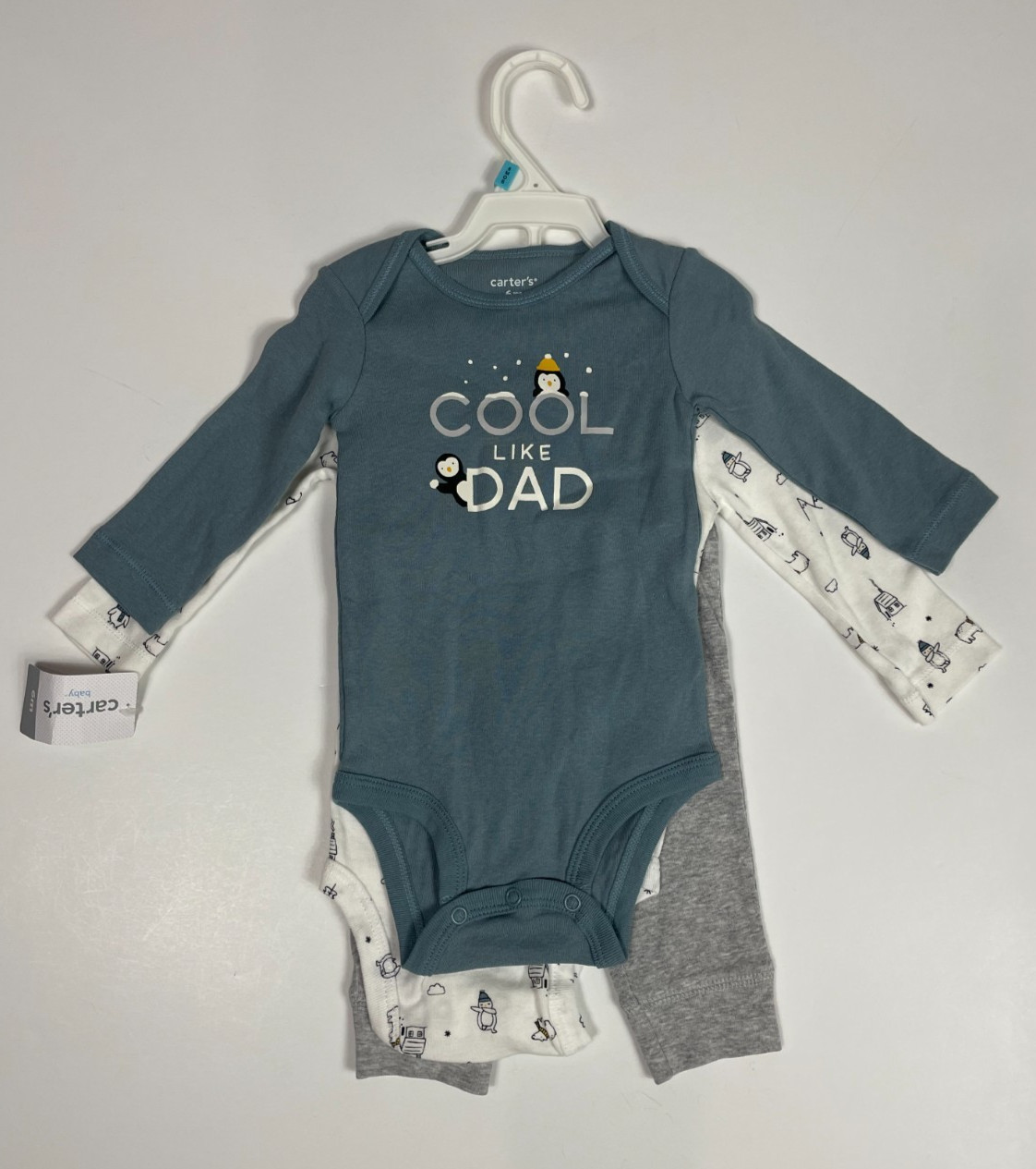 NEW Carter’s Baby Boys Cool Like Dad Penguin 3 Piece Outfit Size 6 Months