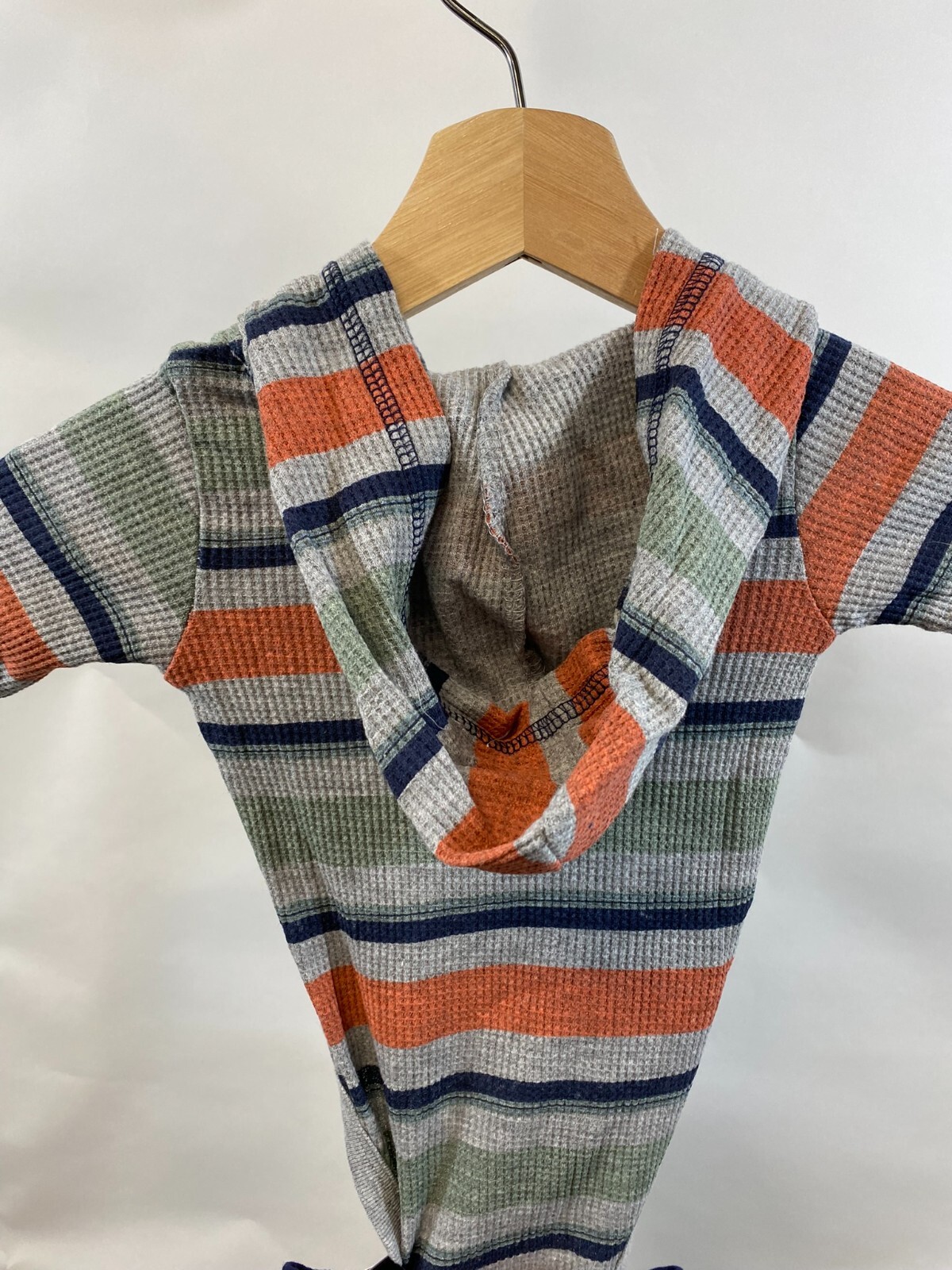 Authentic Lucky Brand 2pc boys Striped bodysuit with blue leggings NWT 0-3M